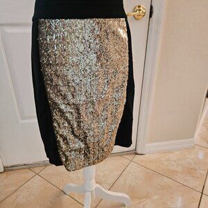 MYNT 1792 Cocktail skirt.  Very cute.  Gold sequins perfect for holiday parties.